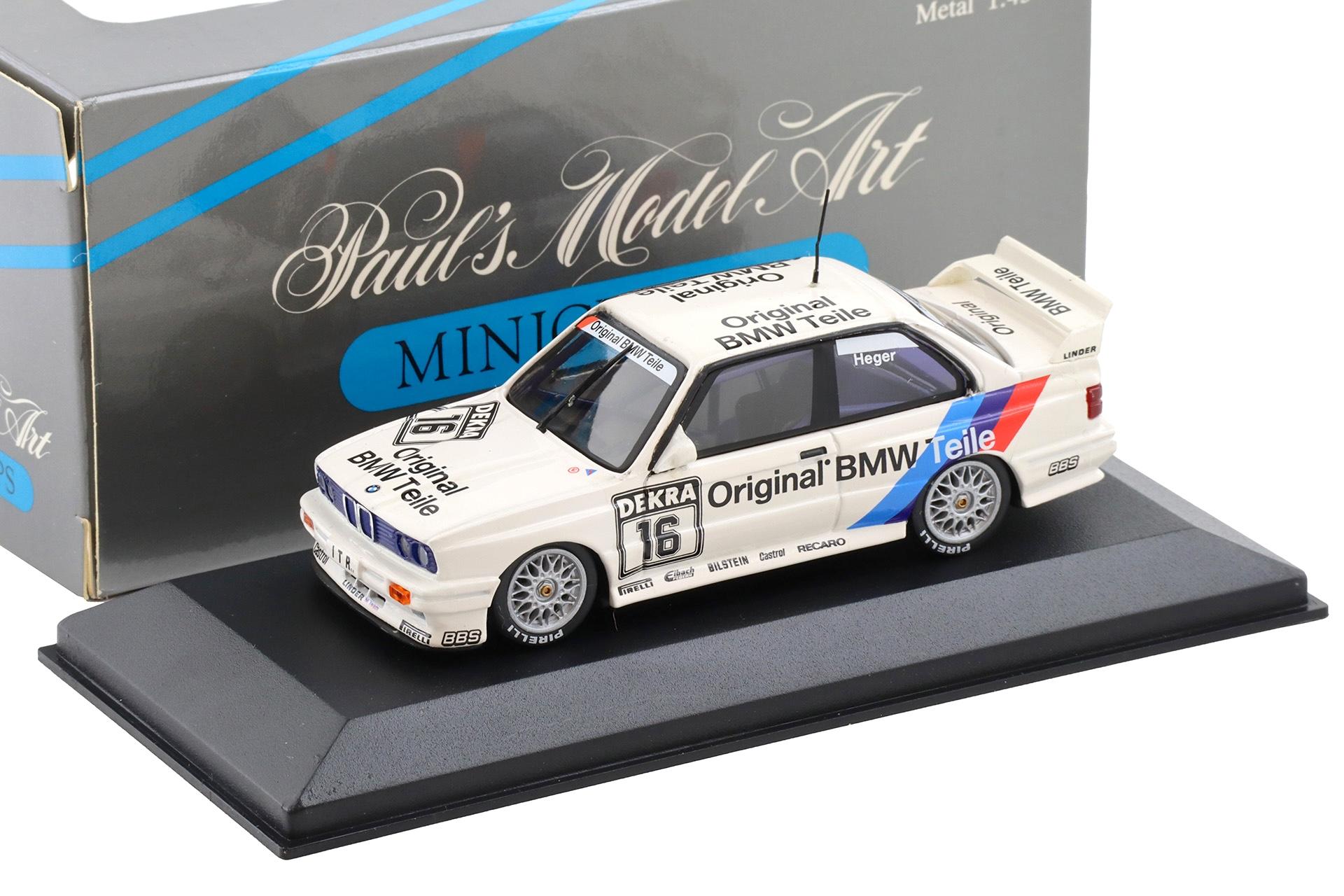1:43 Minichamps BMW M3 E30 Sport Evo Team Linder #16 Heger