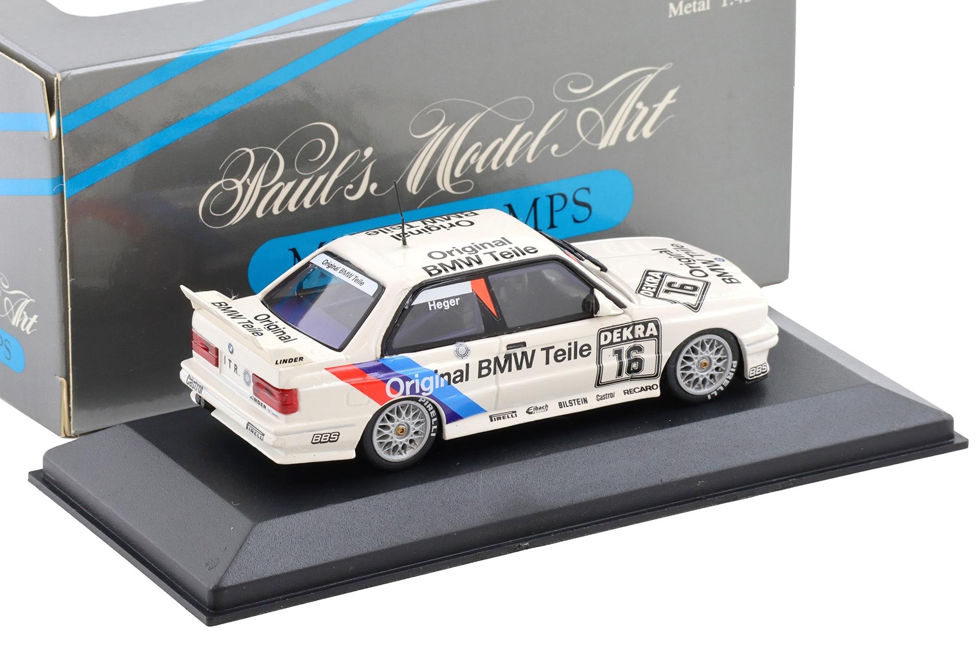 1:43 Minichamps BMW M3 E30 Sport Evo Team Linder #16 Heger