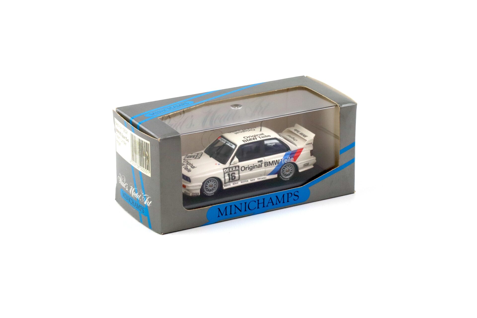 1:43 Minichamps BMW M3 E30 Sport Evo Team Linder #16 Heger