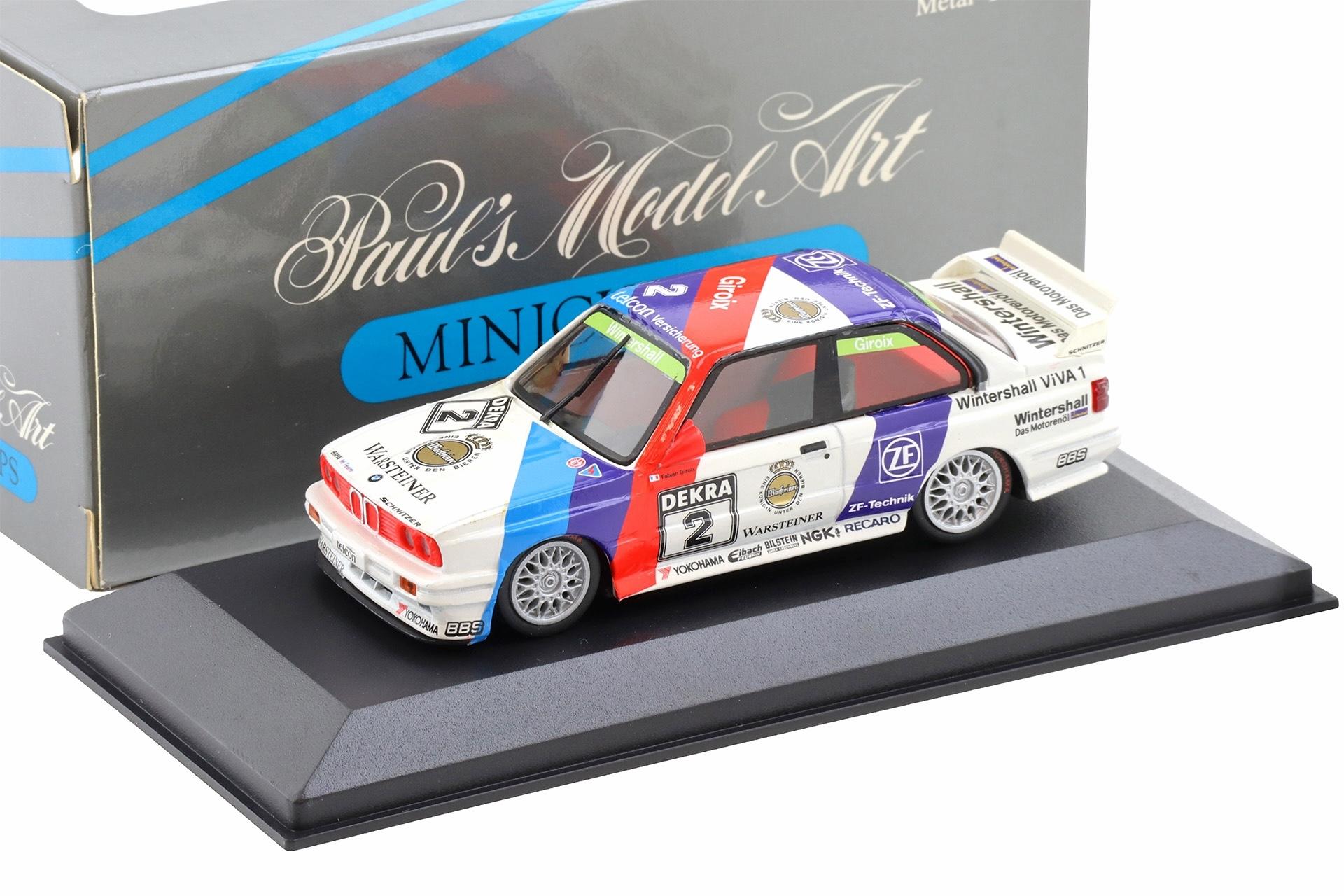 1:43 Minichamps BMW M3 E30 Team Schnitzer Giroix #2 Warsteiner