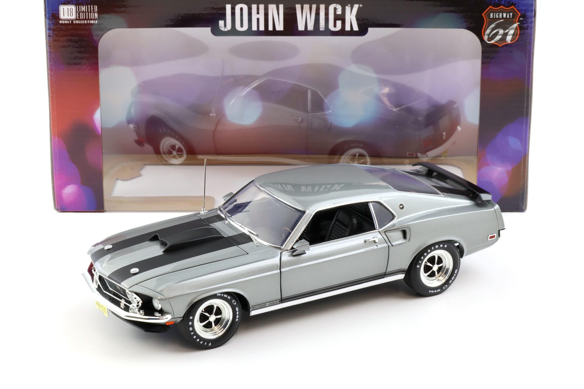 1:18 Highway61 Ford Mustang Boss 429 JOHN WICK grey/ black 1969