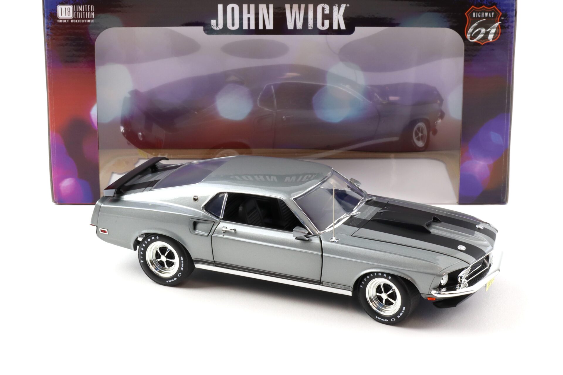 1:18 Highway61 Ford Mustang Boss 429 JOHN WICK grey/ black 1969