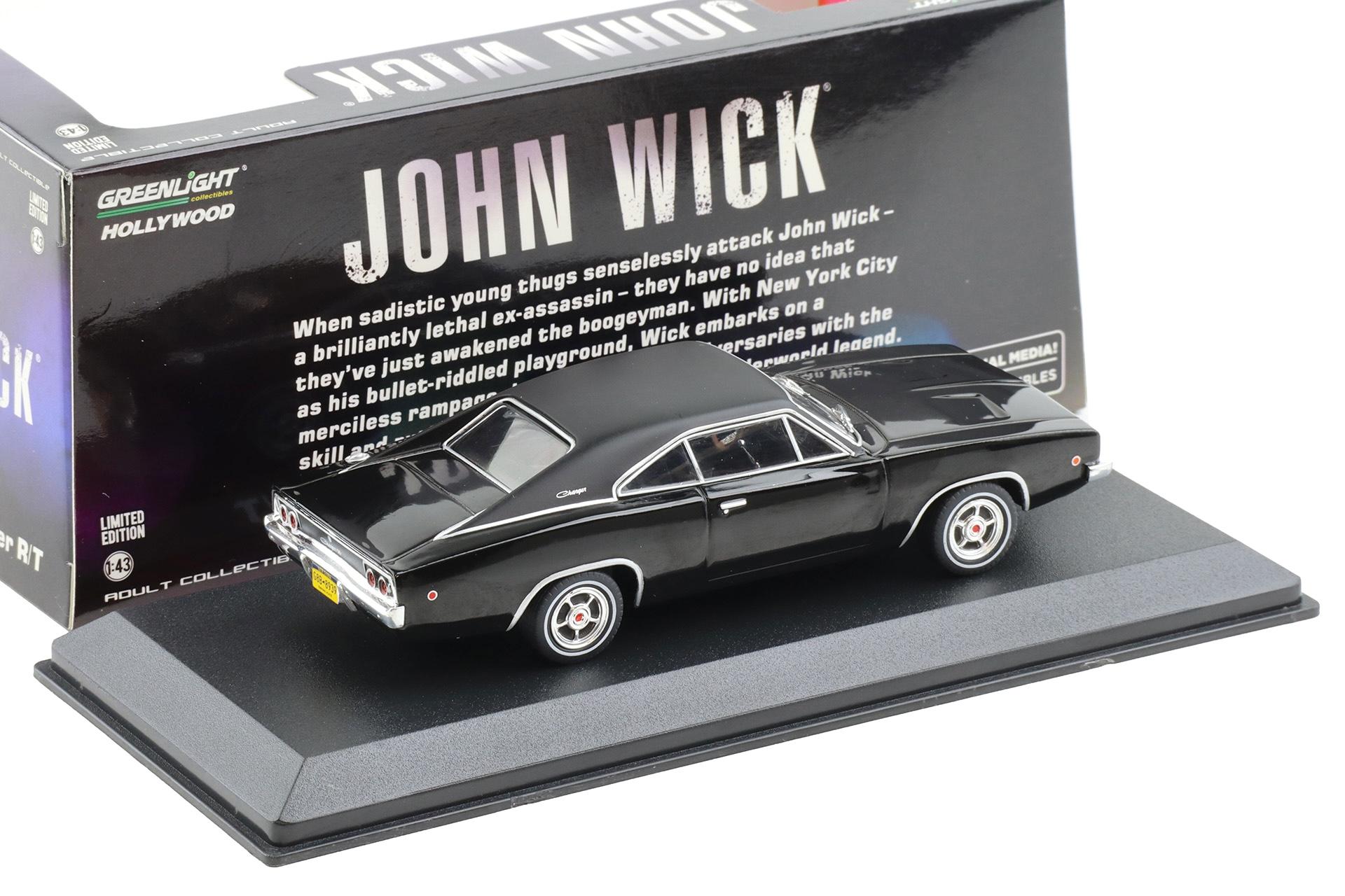 1:43 Greenlight 1968 Dodge Charger R/T Coupe black JOHN WICK