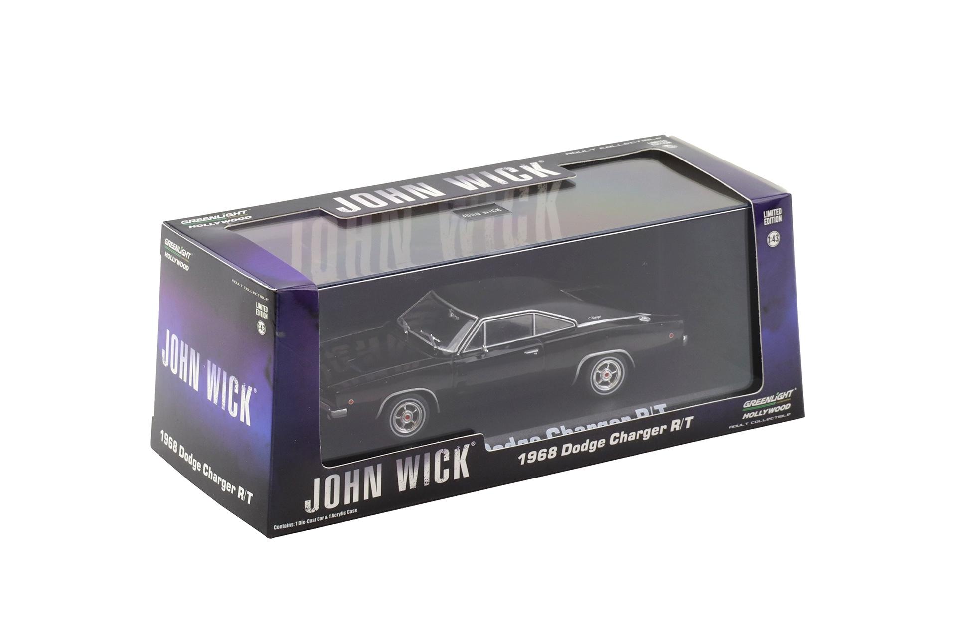 1:43 Greenlight 1968 Dodge Charger R/T Coupe black JOHN WICK