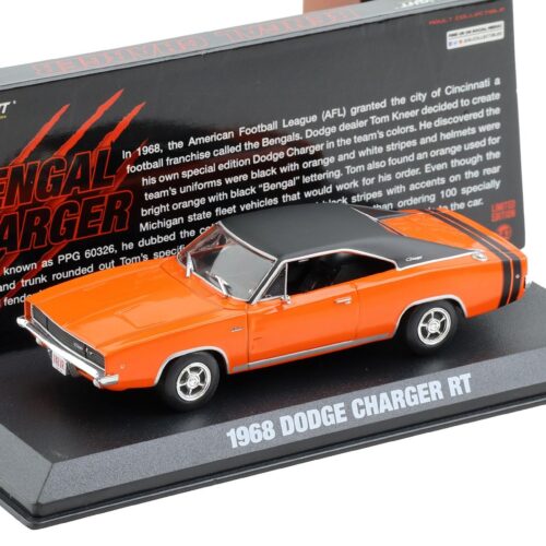 1:43 Greenlight 1968 Dodge Charger R/T Coupe Bengal Charger orange/ black