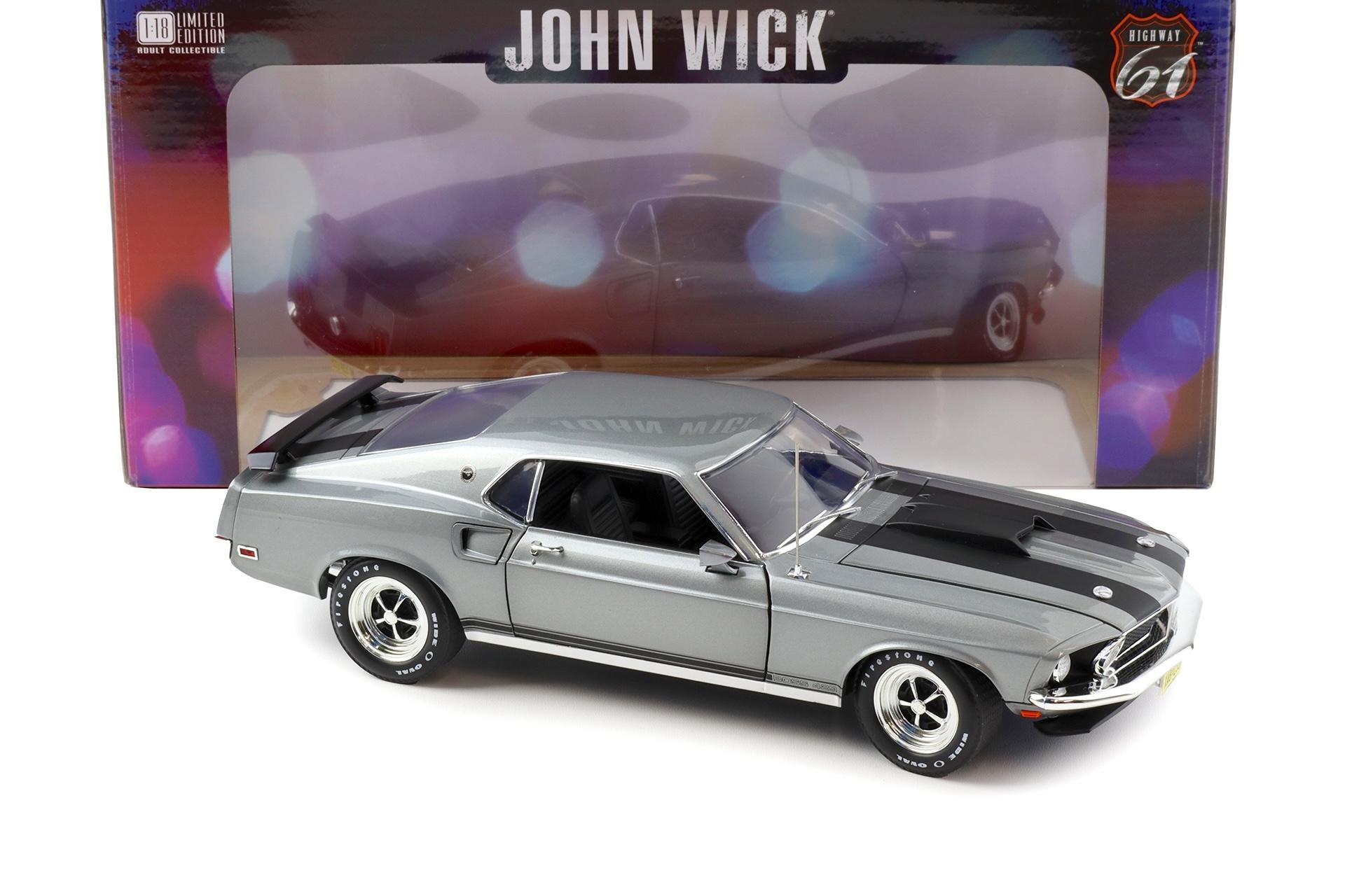 1:18 Highway61 Ford Mustang Boss 429 JOHN WICK grey/ black 1969