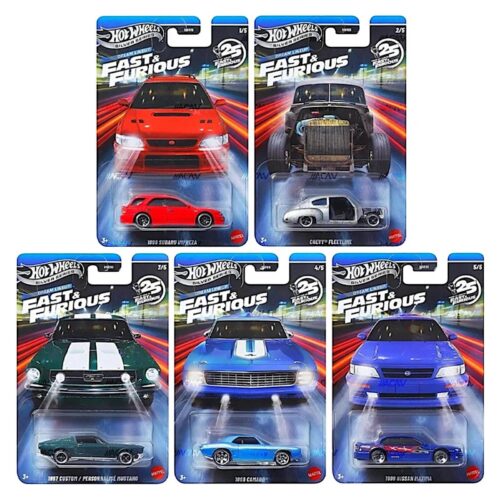 1:64 Hot Wheels 2026 Fast & Furious Dream Lineup SET 5 pcs. 979N Chevy, Subaru
