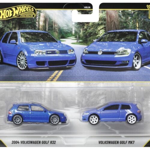 1:64 Hot Wheels 2026 Premium 2-Pack 979V VW Golf R32 + VW Golf MK7 blue