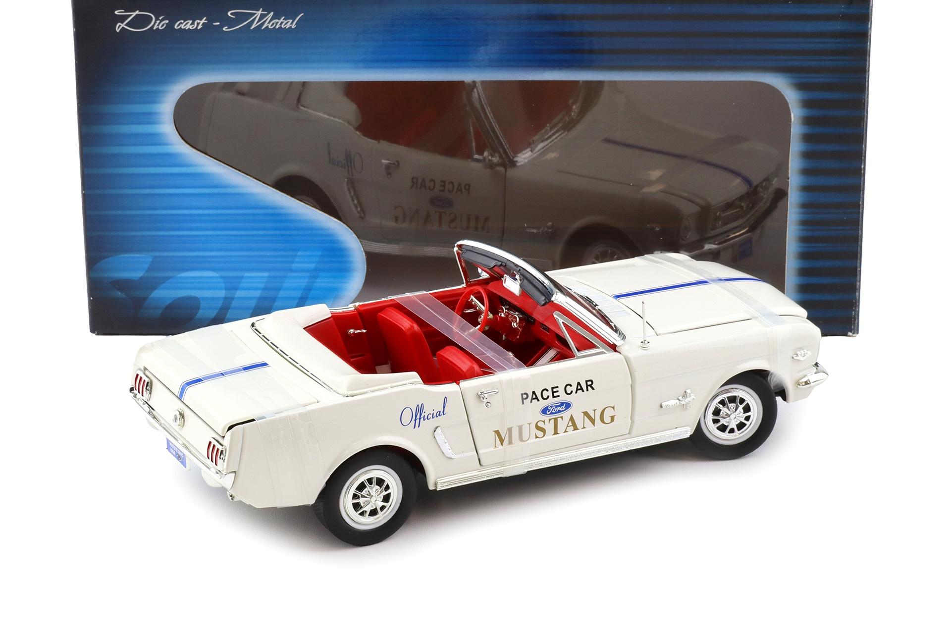 1:18 Solido 1964 Ford Mustang Convertible Pace Car white