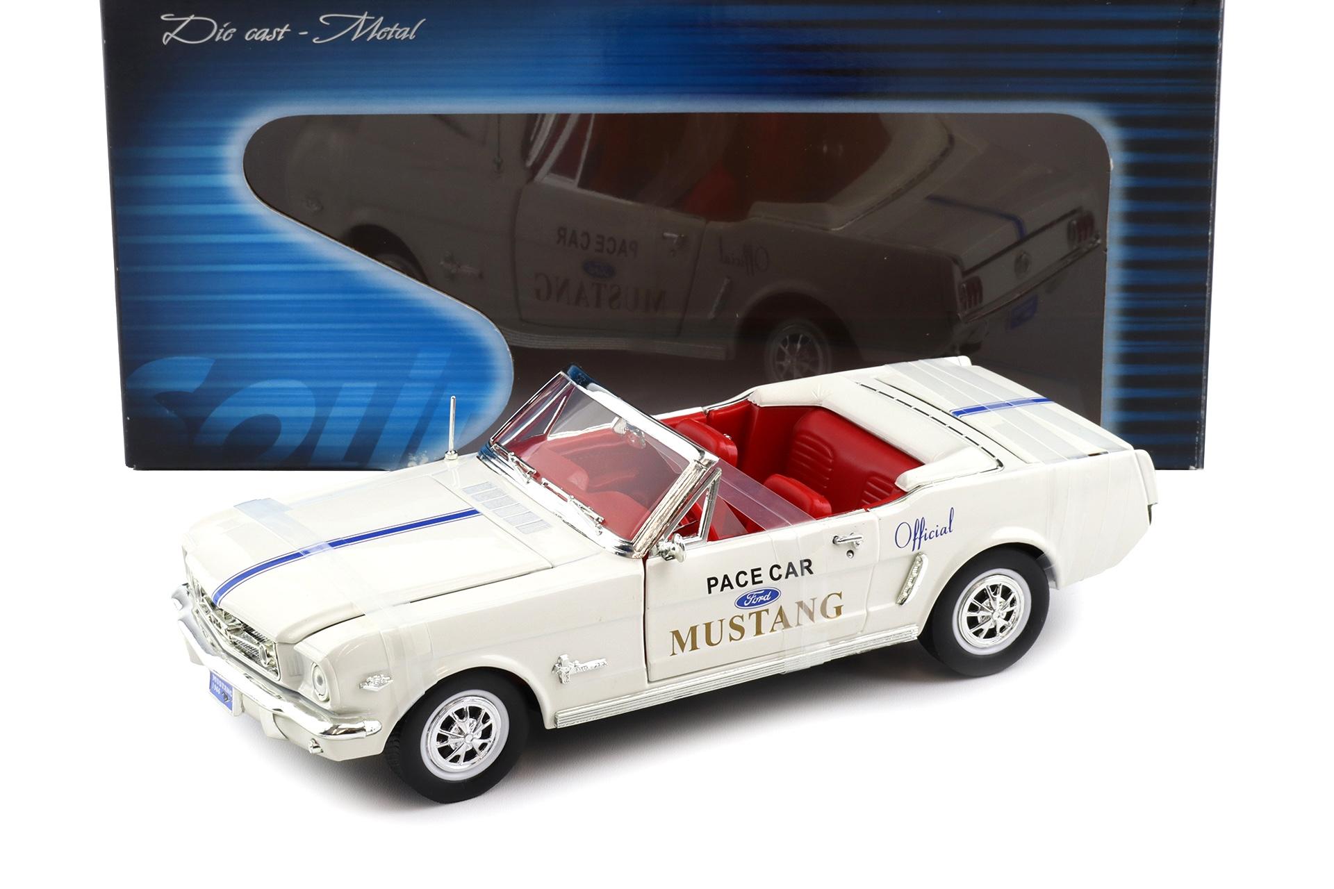 1:18 Solido 1964 Ford Mustang Convertible Pace Car white