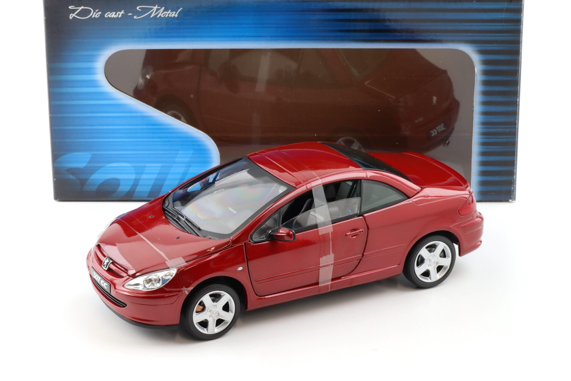 1:18 Solido Peugeot 307 CC closed roof red metallic