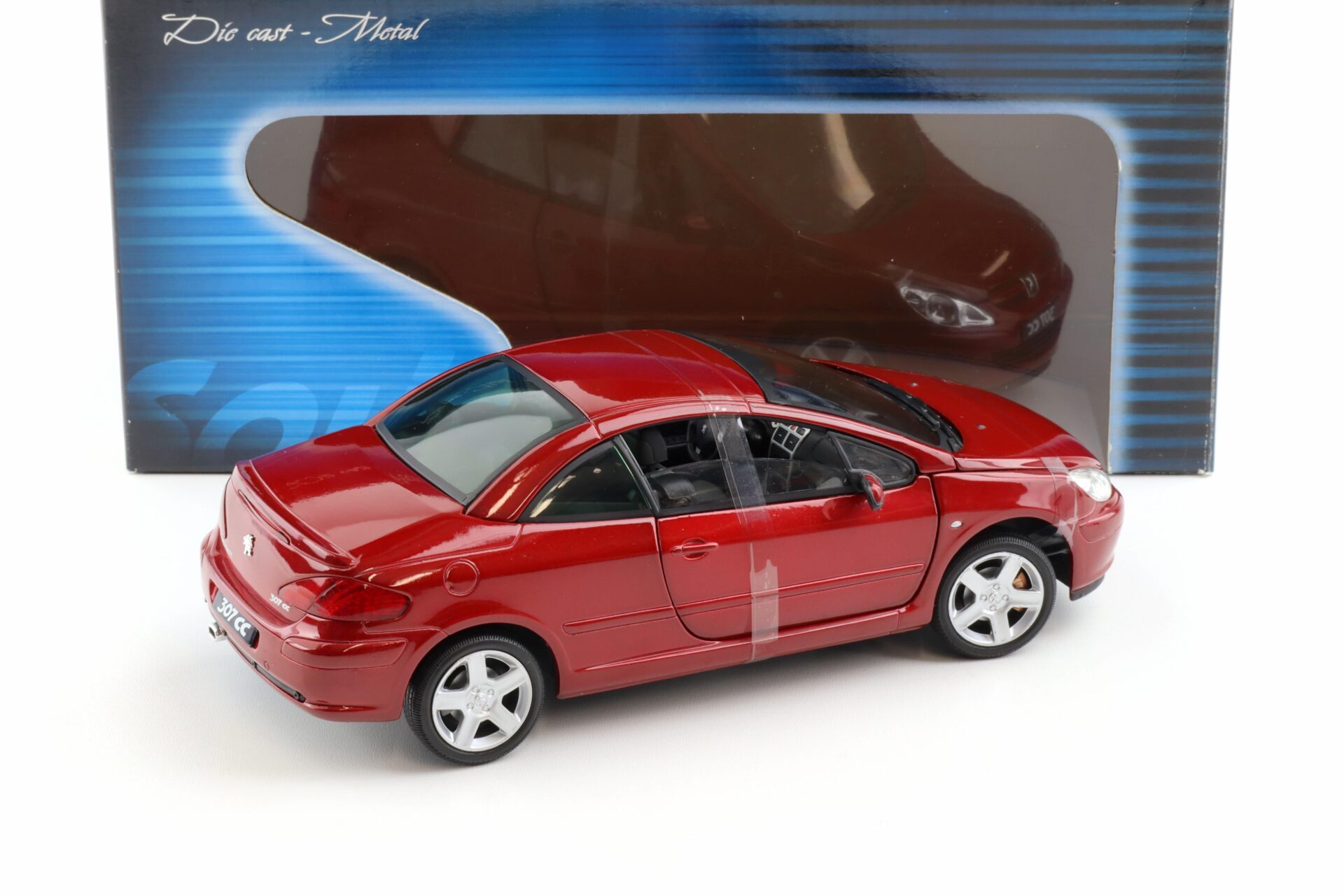1:18 Solido Peugeot 307 CC closed roof red metallic