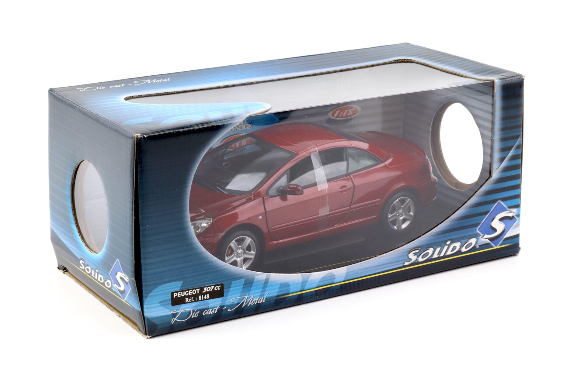 1:18 Solido Peugeot 307 CC closed roof red metallic