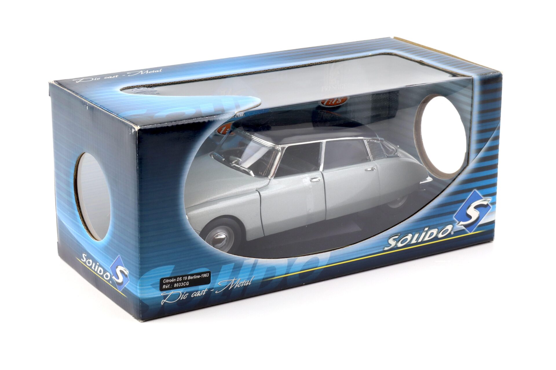 1:18 Solido Citroen DS 19 Berline 1963 silver-grey metallic/ black