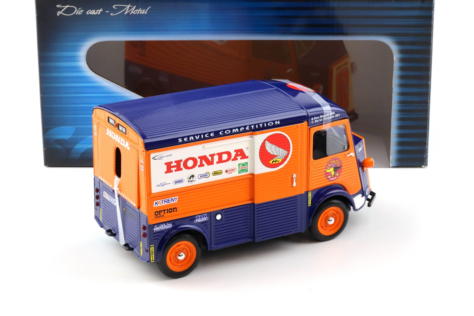 1:18 Solido Citroen HY Honda Japauto TDF Moto 2003 orange/ blue