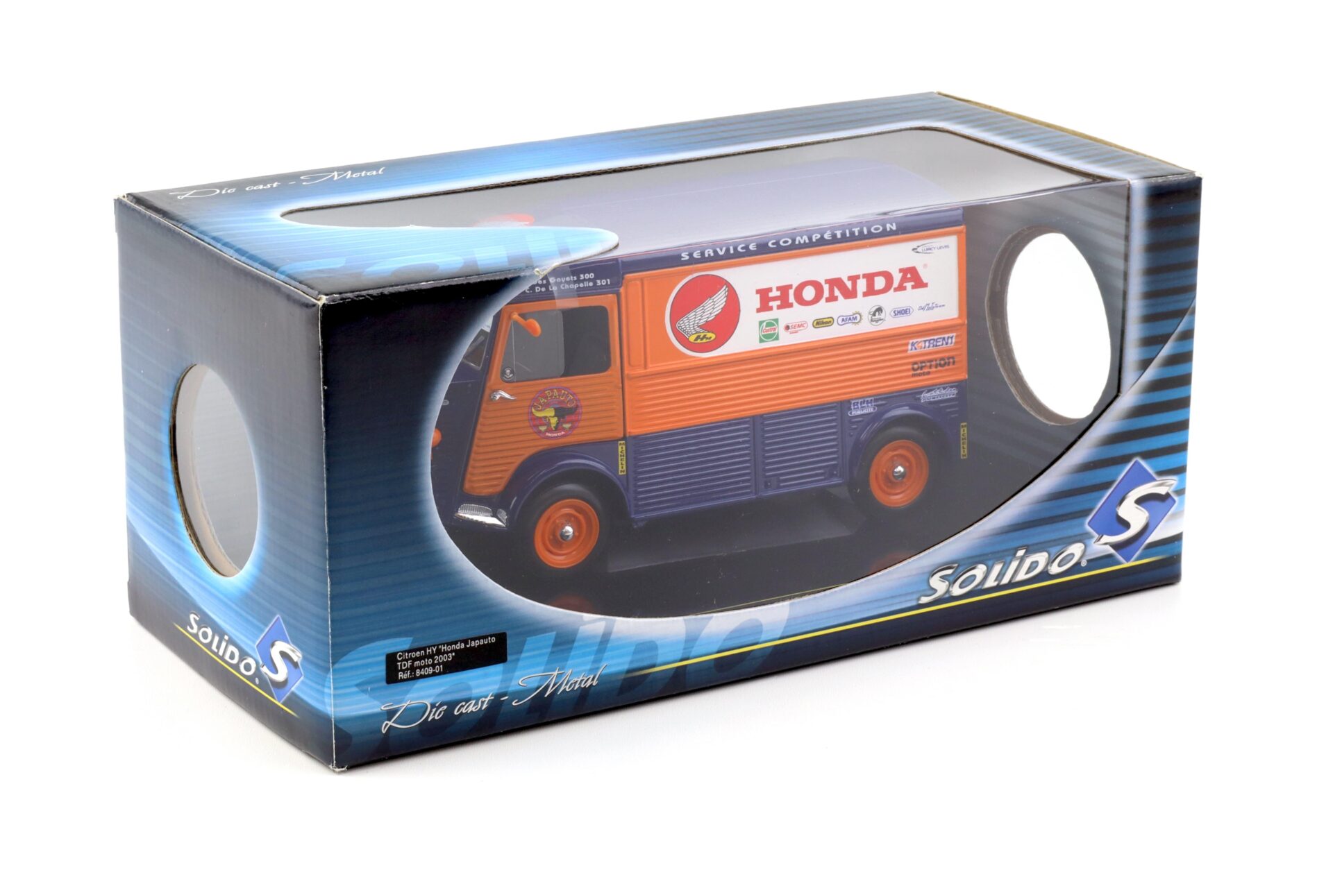 1:18 Solido Citroen HY Honda Japauto TDF Moto 2003 orange/ blue