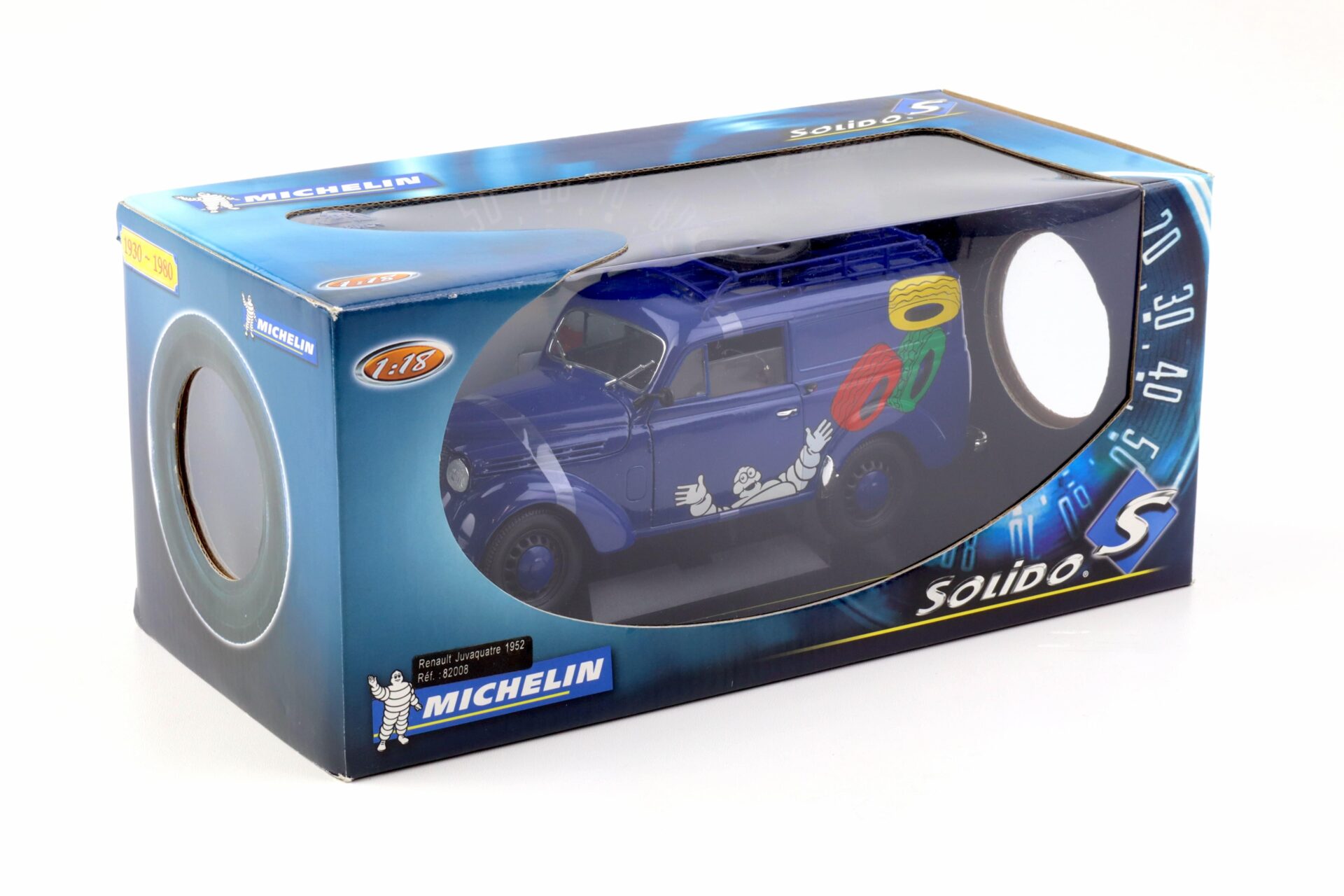 1:18 Solido Renault Juvaquatre 1952 Michelin dark blue