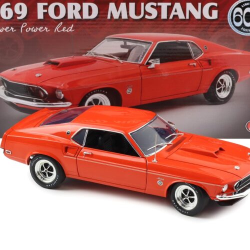1:18 ACME 1969 Ford Mustang 600 Coupe Flower Power red/orange Limited