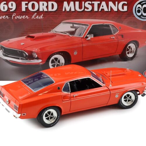 1:18 ACME 1969 Ford Mustang 600 Coupe Flower Power red/orange Limited