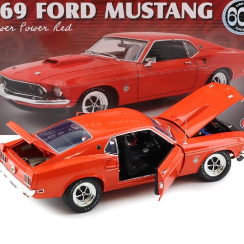 1:18 ACME 1969 Ford Mustang 600 Coupe Flower Power red/orange Limited