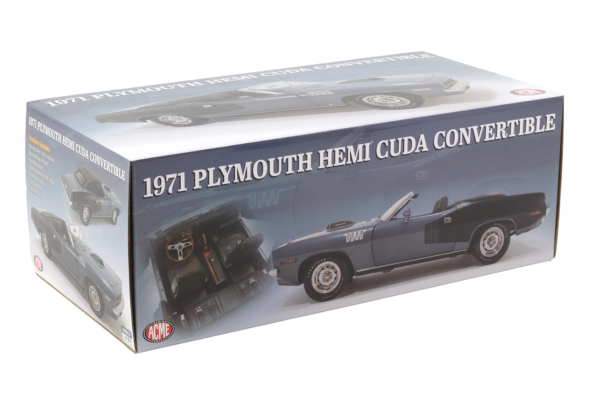 1:18 ACME 1971 Plymouth Hemi Cuda Convertible Winchester grey/ black