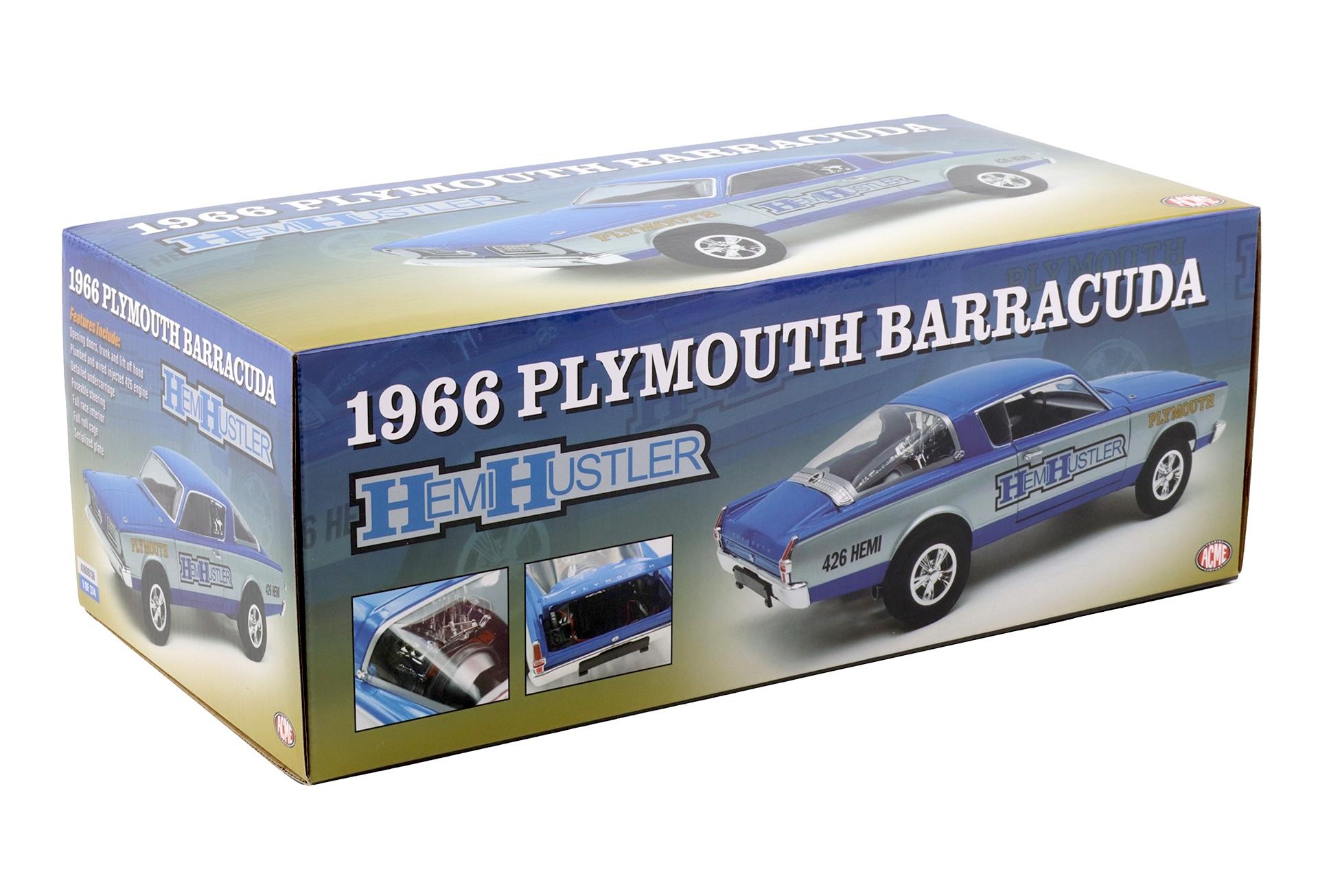 1:18 ACME 1966 Plymouth Barracuda 426 Hemi Hustler blue/ grey