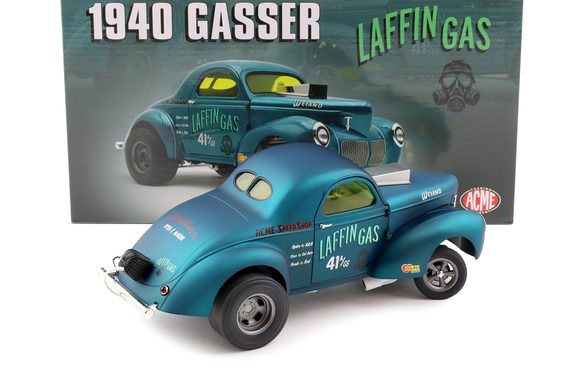 1:18 ACME 1940 Willys Gasser Laffin Gas blue metallic