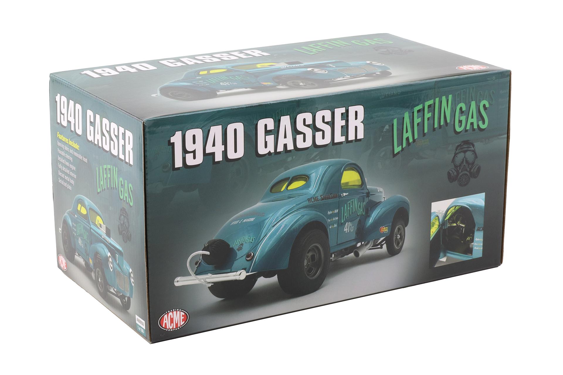 1:18 ACME 1940 Willys Gasser Laffin Gas blue metallic