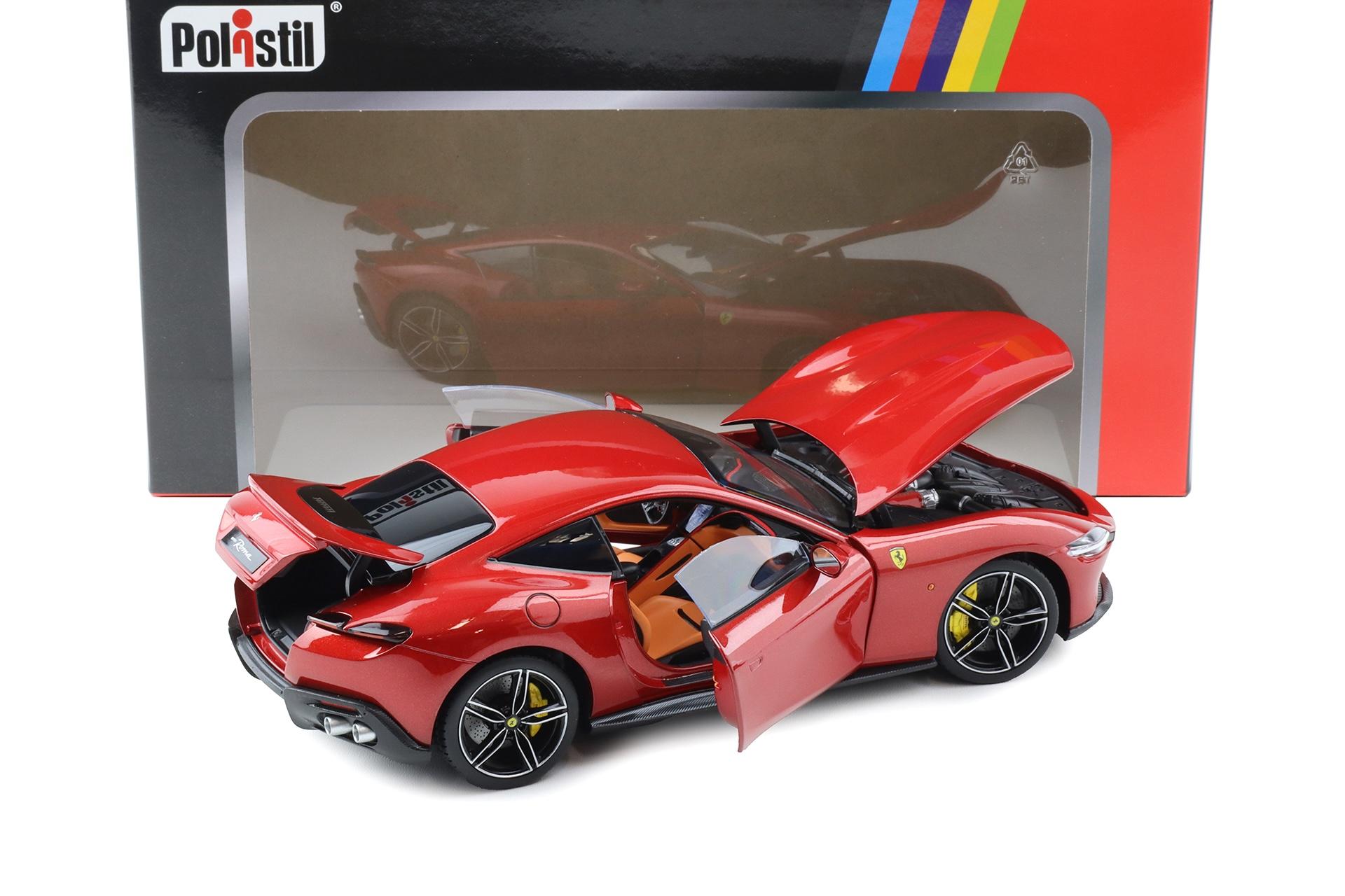 1:18 Polistil Ferrari Roma Coupe 2019 Rosso Magma red metallic