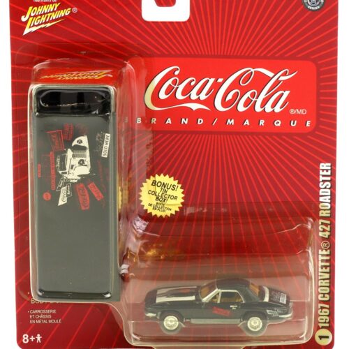 1:64 Johnny Lightning 1967 Corvette 427 roadster black Coca Cola Brand