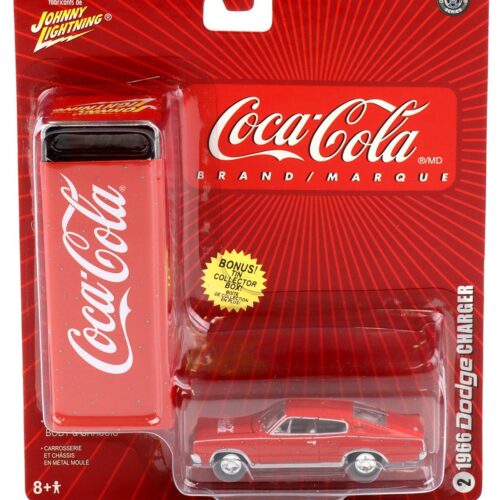 1:64 Johnny Lightning 1966 Dodge Charger red Coca Cola Brand