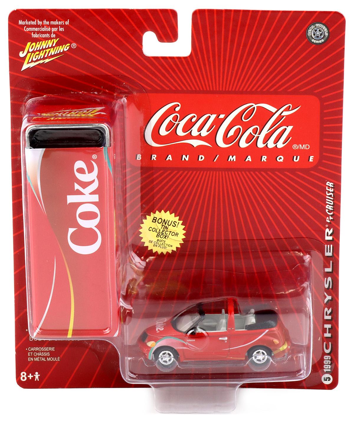 1:64 Johnny Lightning 1999 Chrysler PT Cruiser red Coca Cola Brand