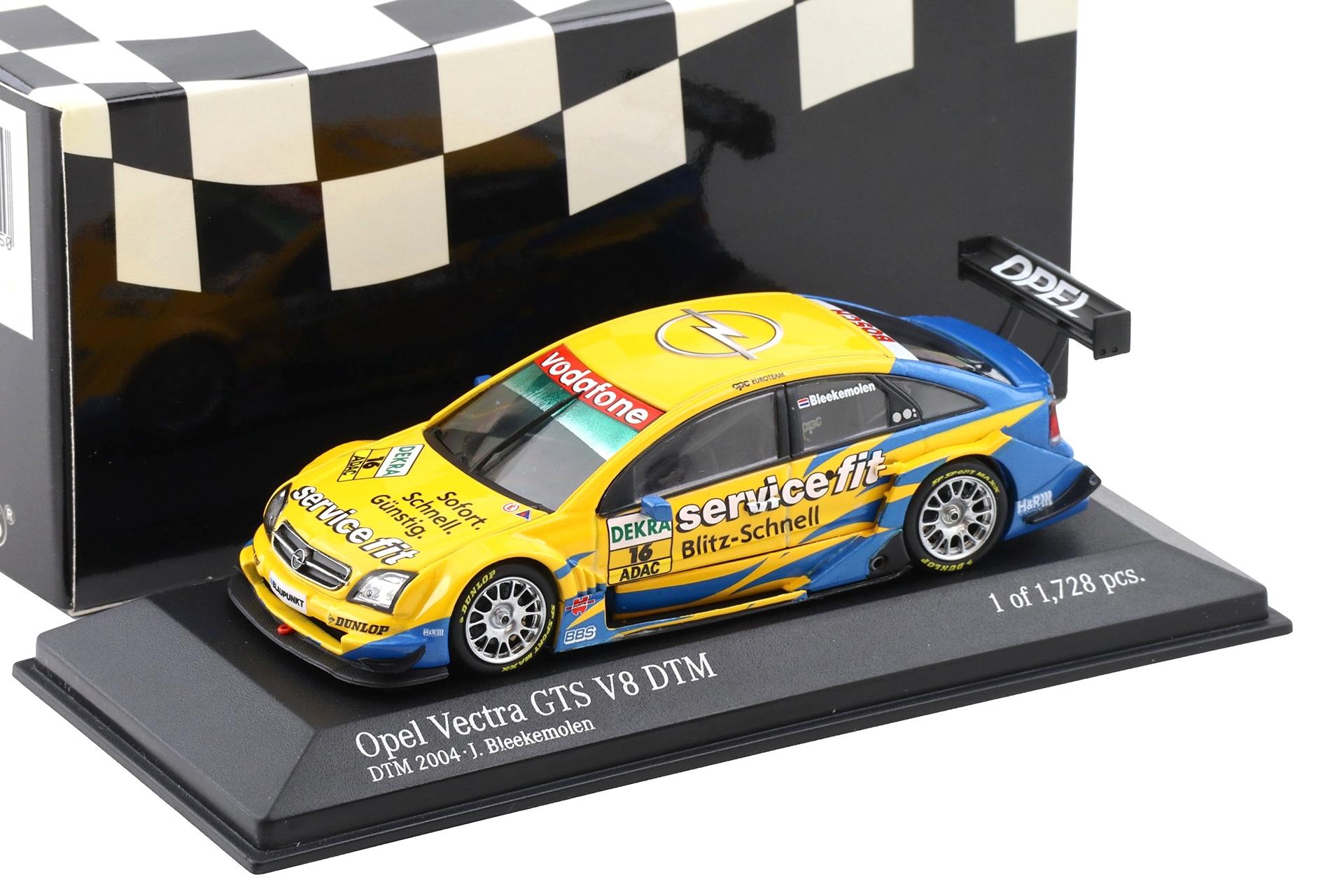1:43 Minichamps Opel Vectra GTS V8 DTM 2004 OPC Euroteam #16 Bleekemolen