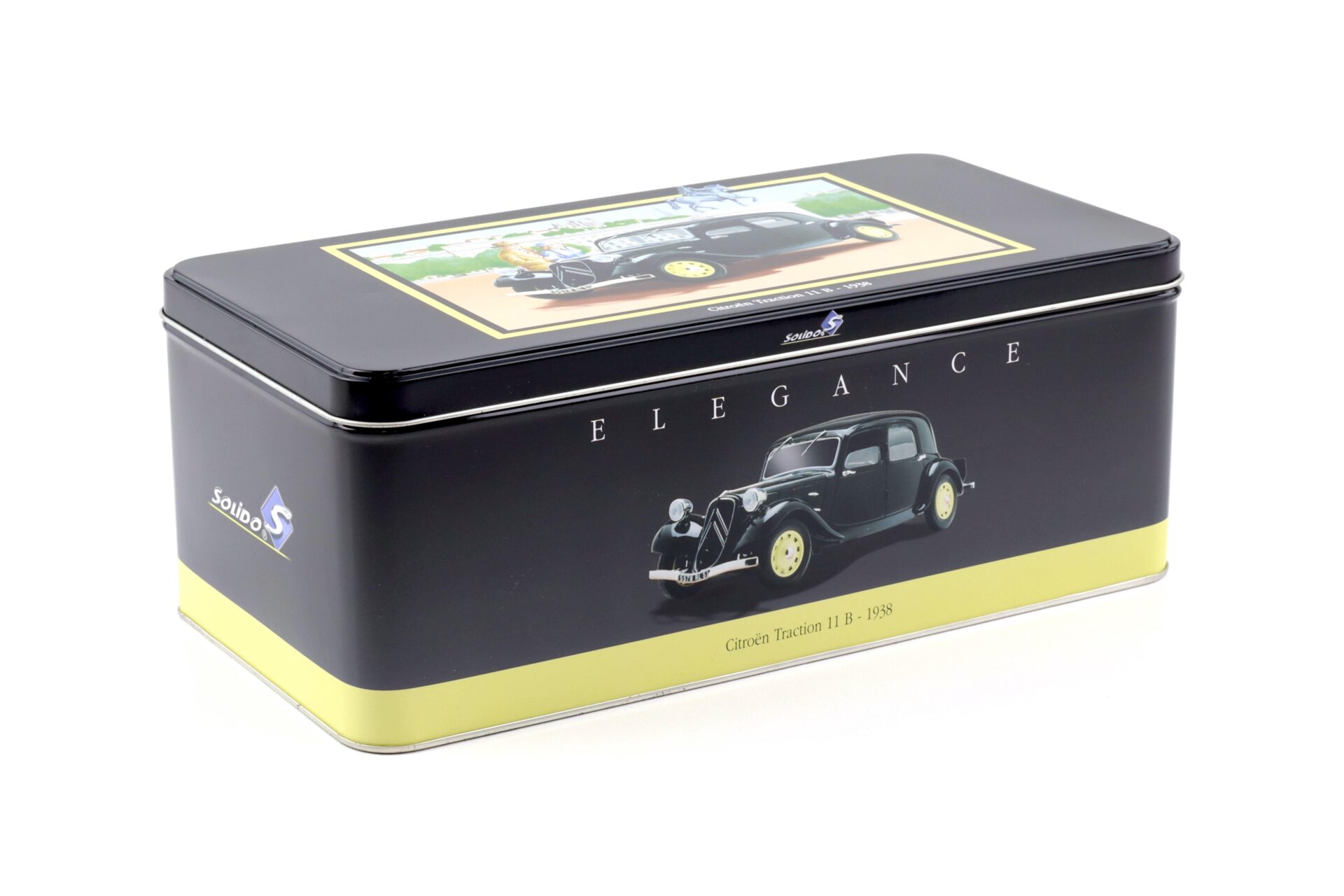 1:18 Solido Citroen Traction 11 B black 1938 with metal box