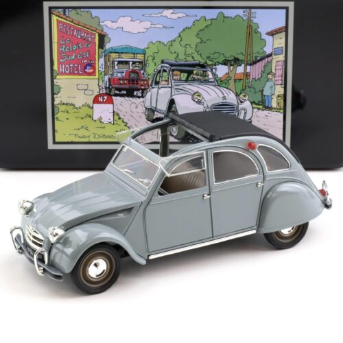1:18 Solido Citroen 2 CV Ente 1966 grey with metal box