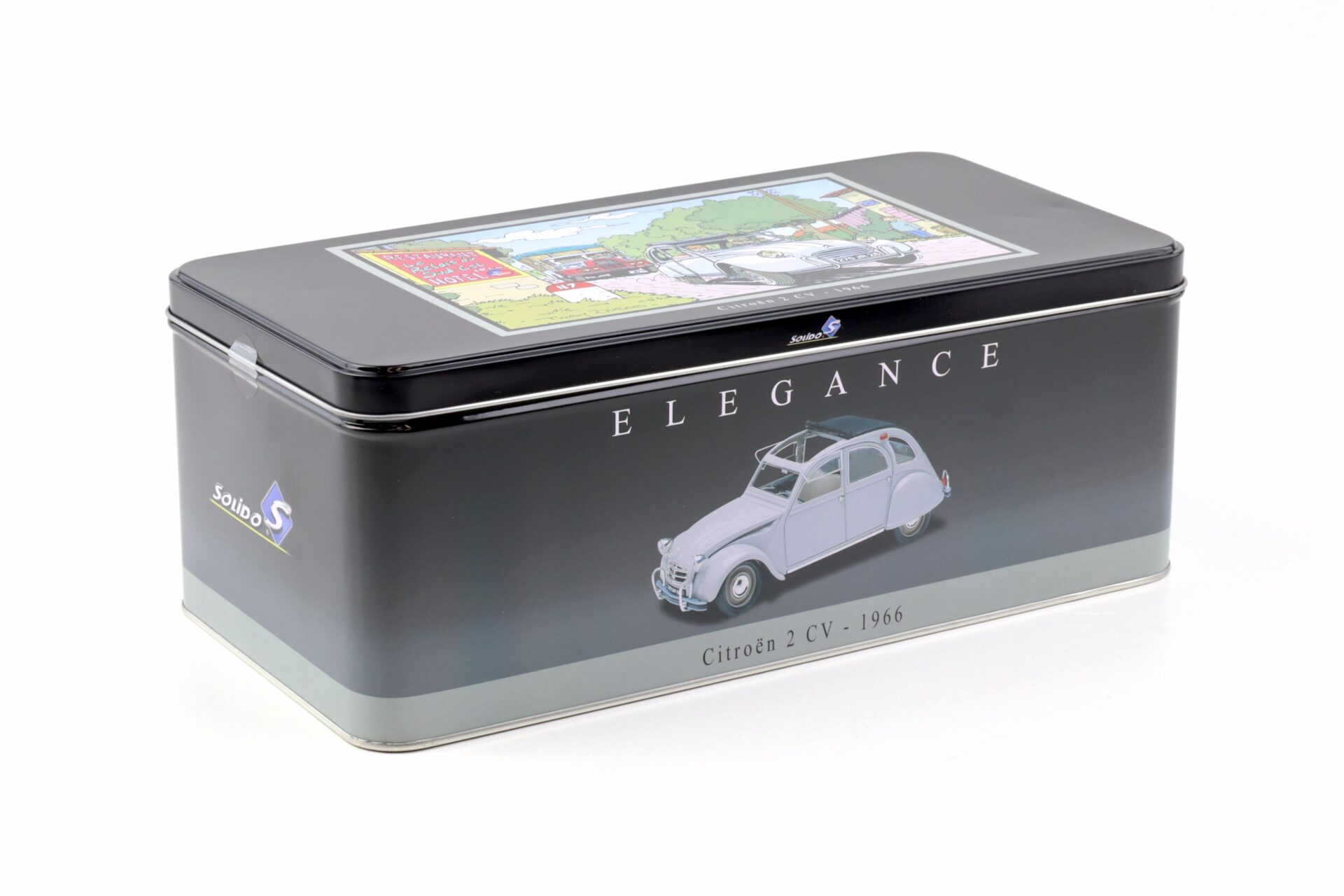 1:18 Solido Citroen 2 CV Ente 1966 grey with metal box