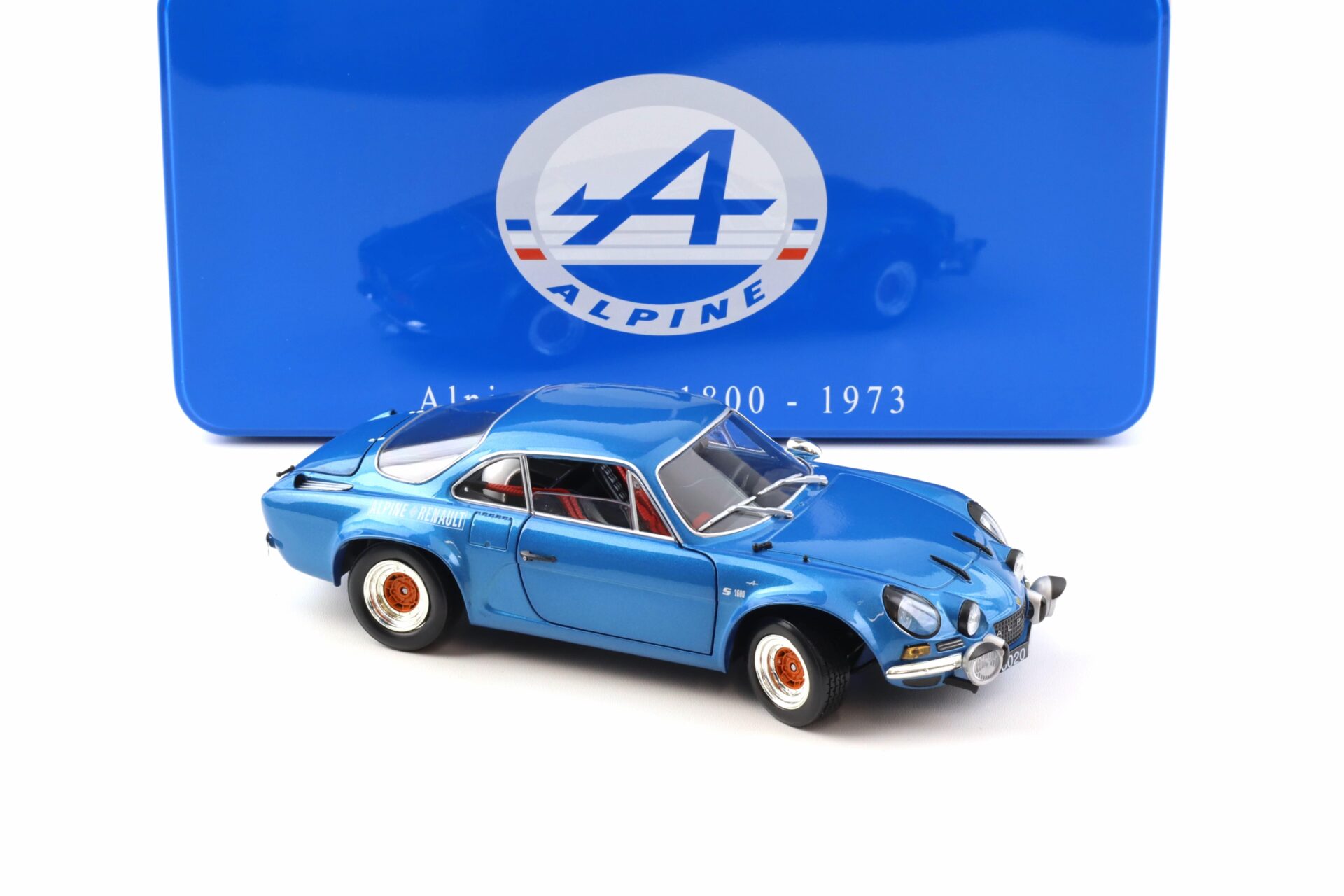 1:18 Solido Alpine A110 1800 Coupe 1973 blue metallic with metal box