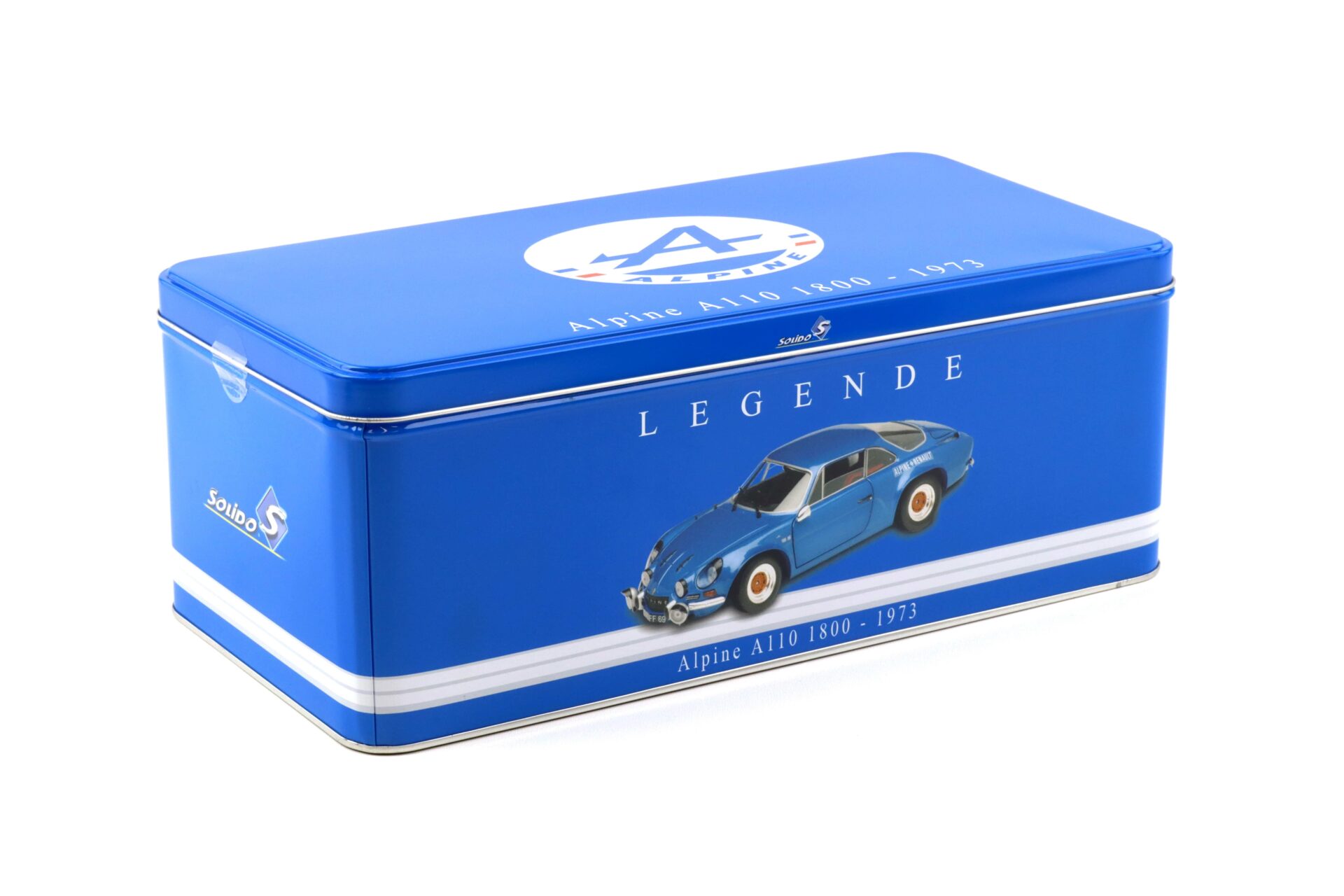 1:18 Solido Alpine A110 1800 Coupe 1973 blue metallic with metal box