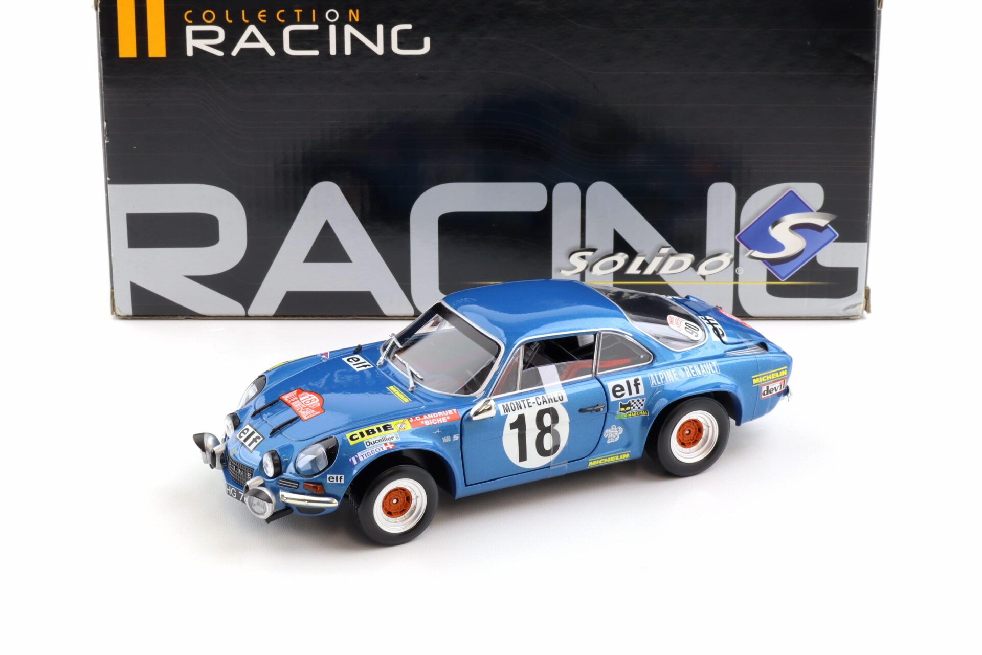 1:18 Solido Alpine A110 1800 Rallye Monte Carlo #18 blue metallic 1973
