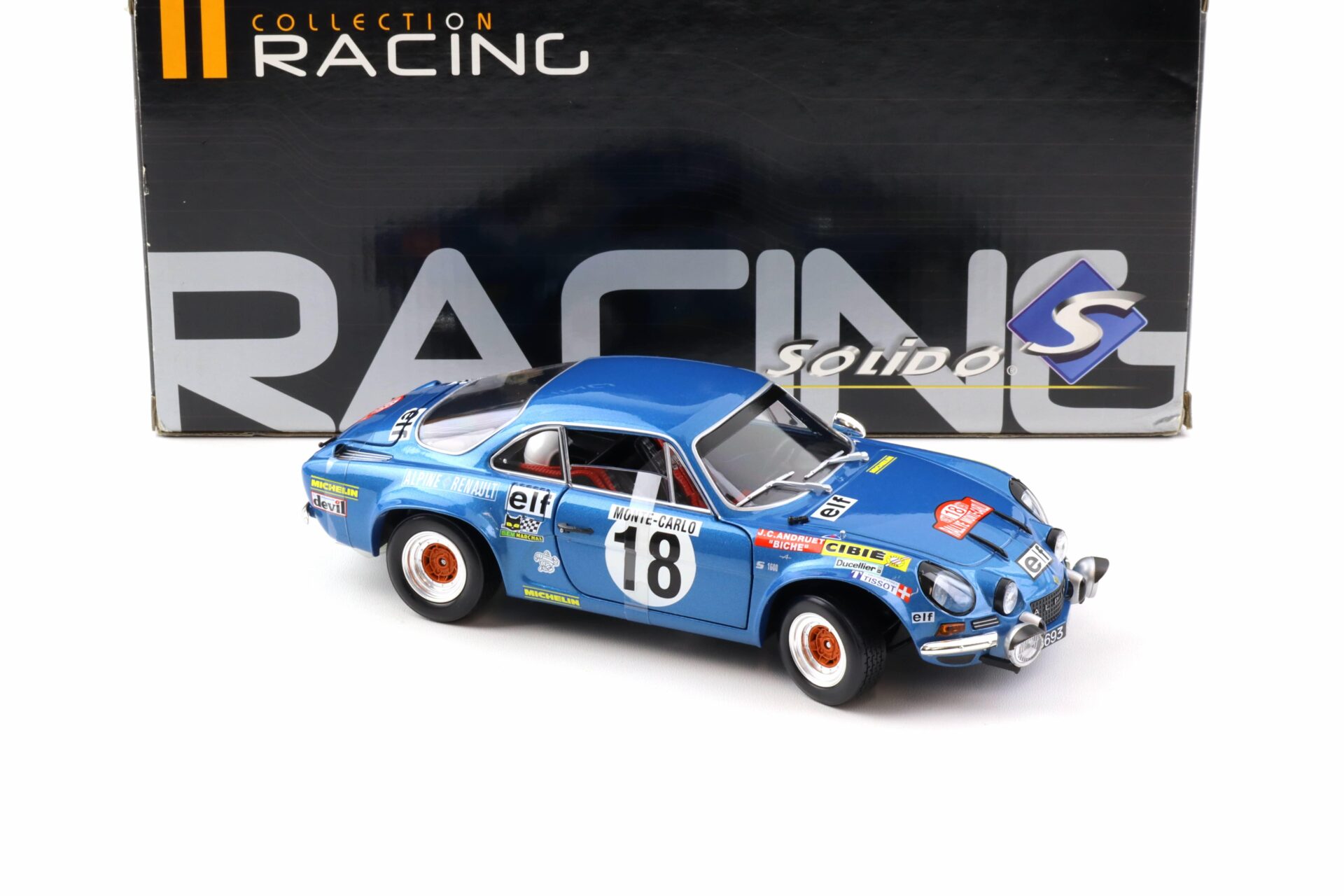 1:18 Solido Alpine A110 1800 Rallye Monte Carlo #18 blue metallic 1973