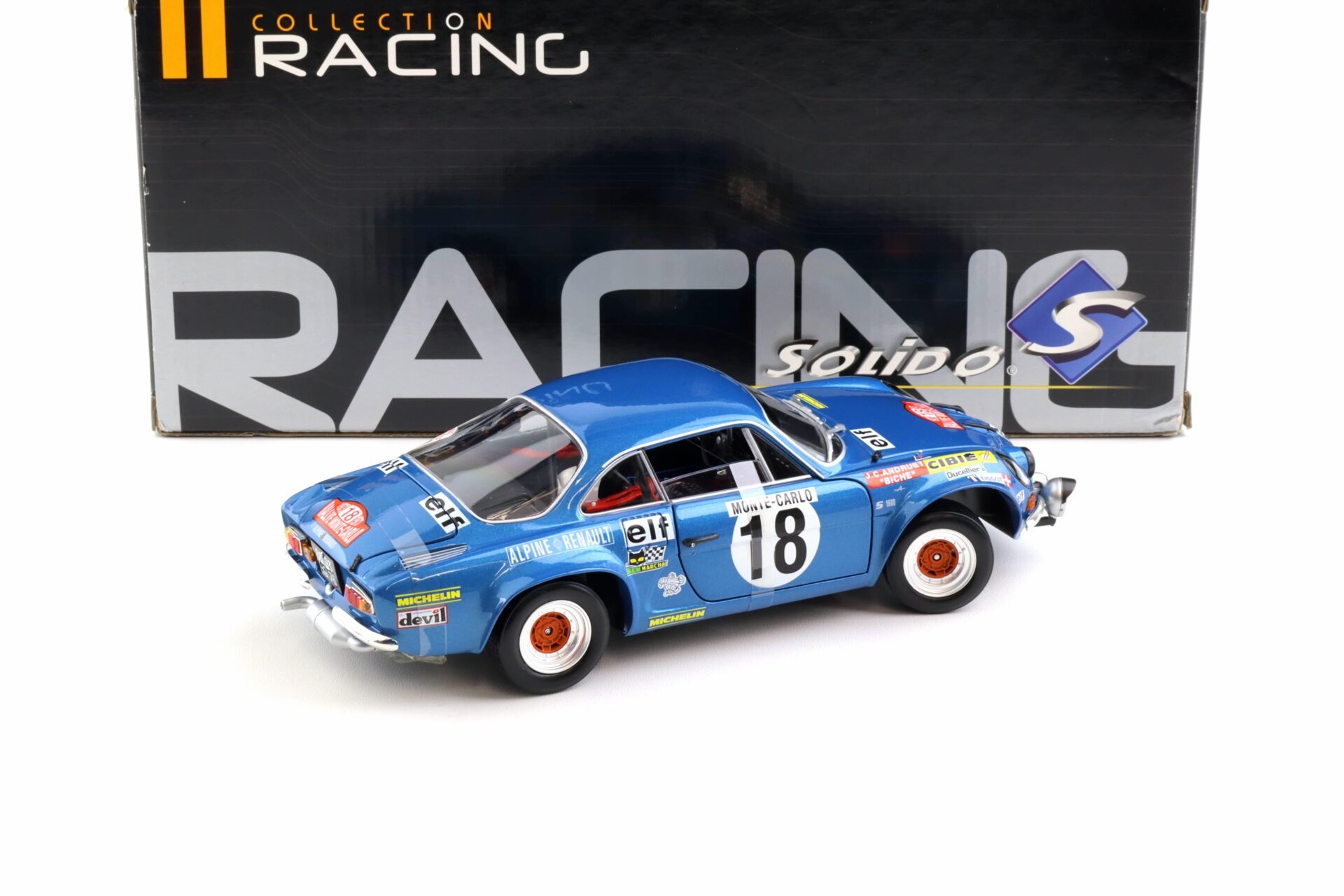 1:18 Solido Alpine A110 1800 Rallye Monte Carlo #18 blue metallic 1973
