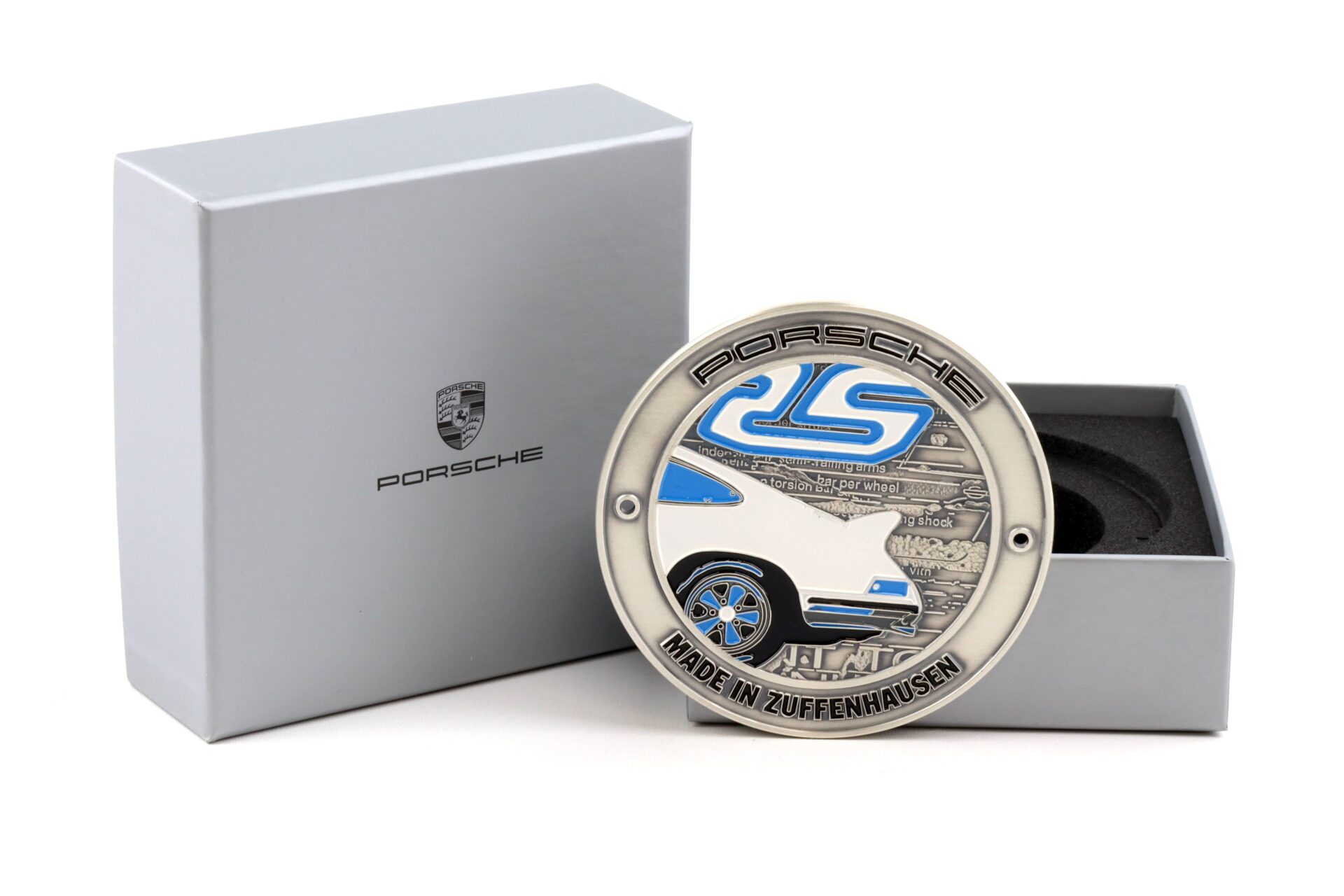 Original Porsche 911 RS 2.7 Grill Badge 1973 blue Emblem WAP DEALER VERSION