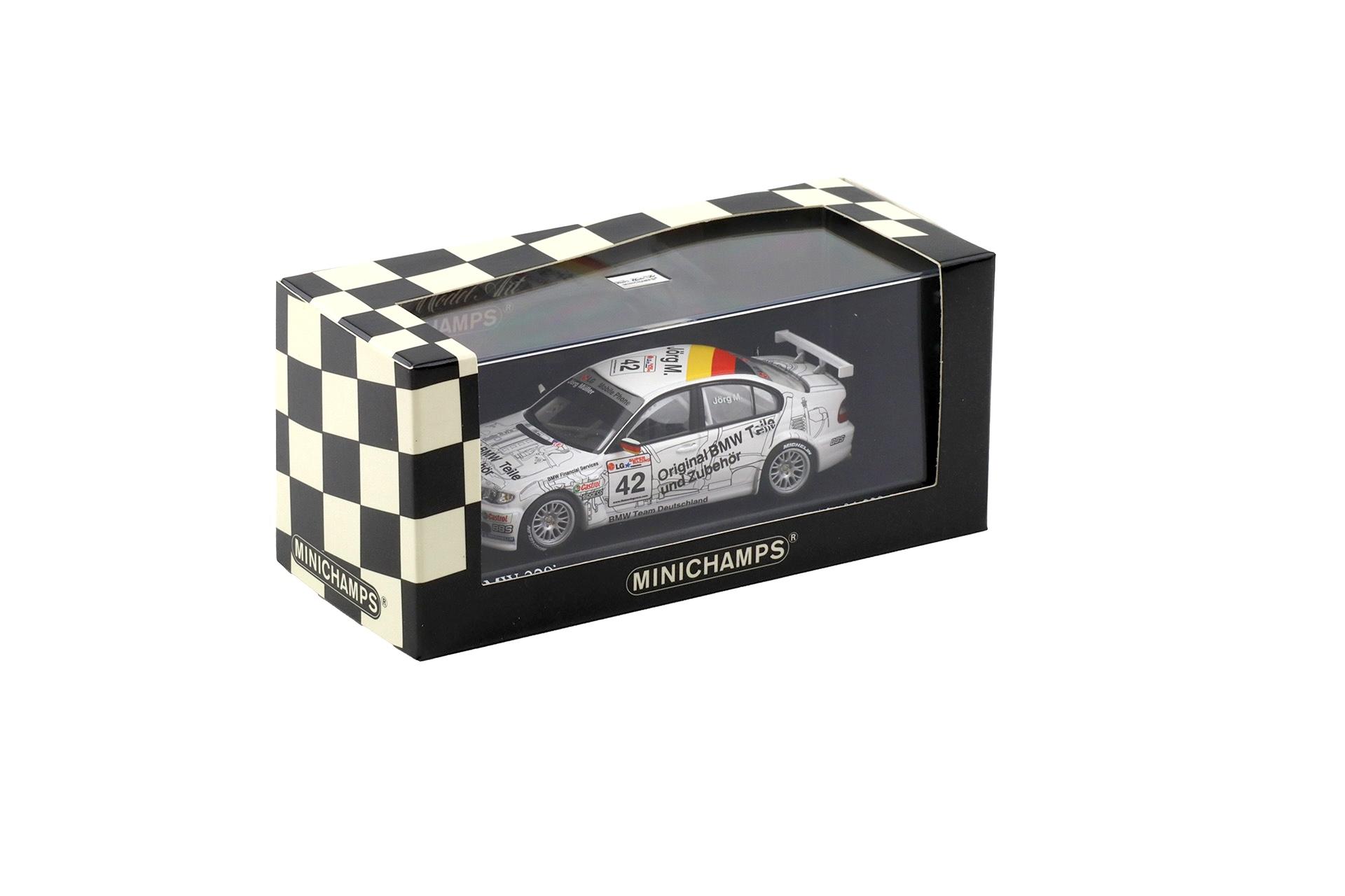 1:43 Minichamps BMW 320i E46 Team Deutschland ETCC Magny Cours 03 Winner Müller