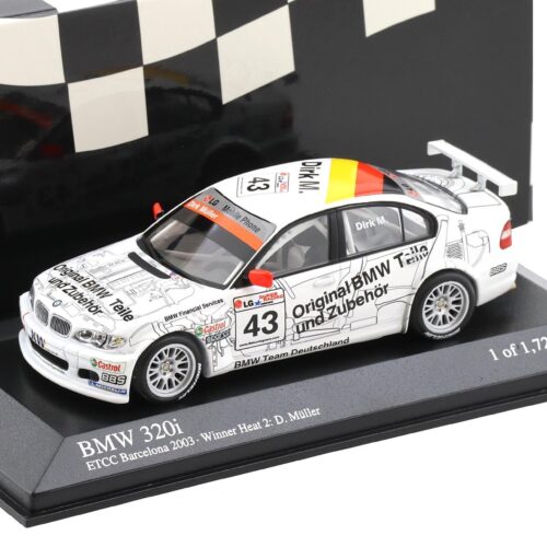 1:43 Minichamps BMW 320i E46 Team Deutschland ETCC Barcelona 03 Müller