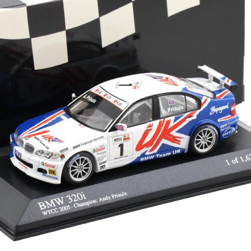 1:43 Minichamps BMW 320i E46 Team UK WTCC 2005 A.Priaulx #1