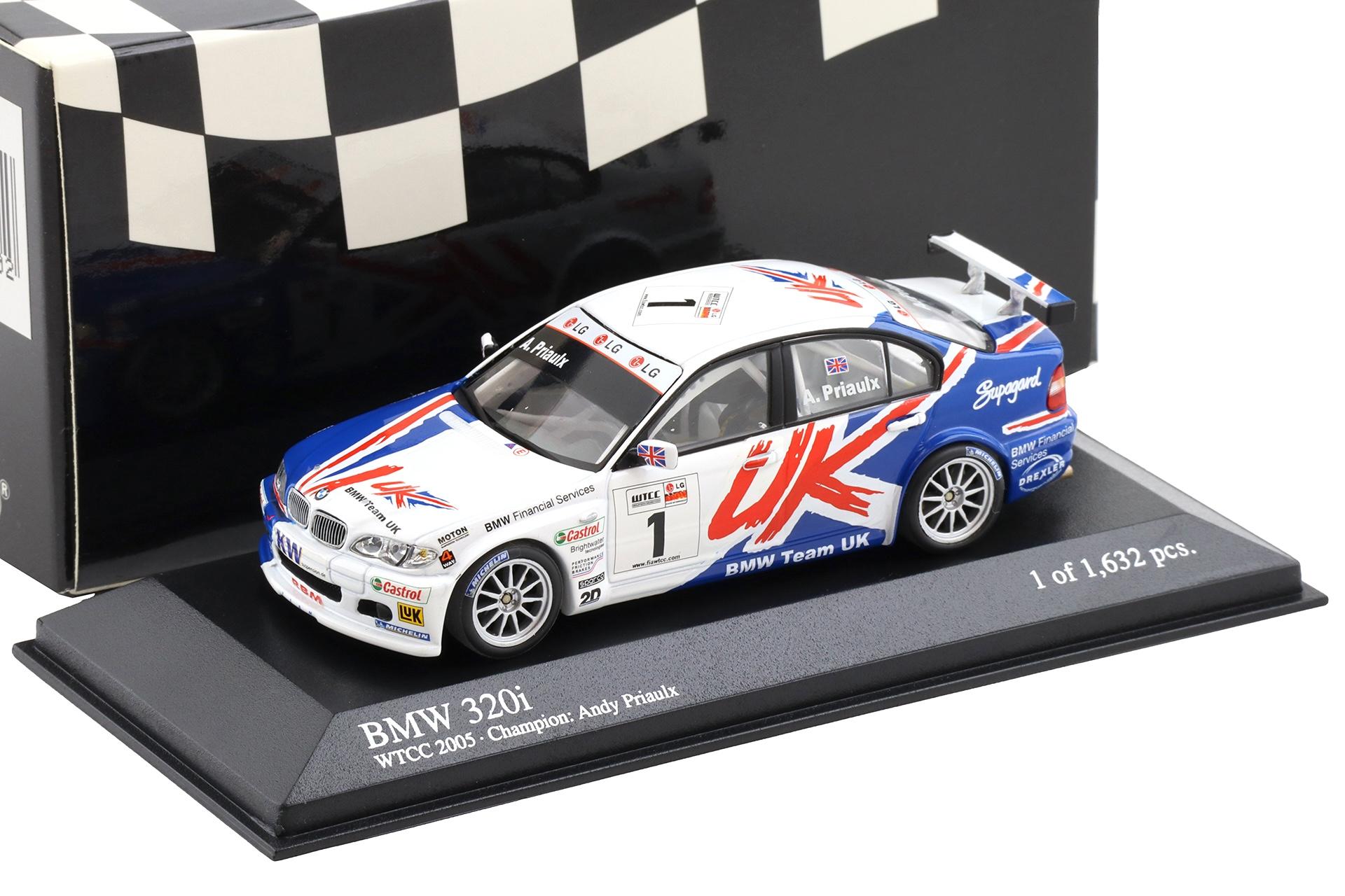 1:43 Minichamps BMW 320i E46 Team UK WTCC 2005 A.Priaulx #1