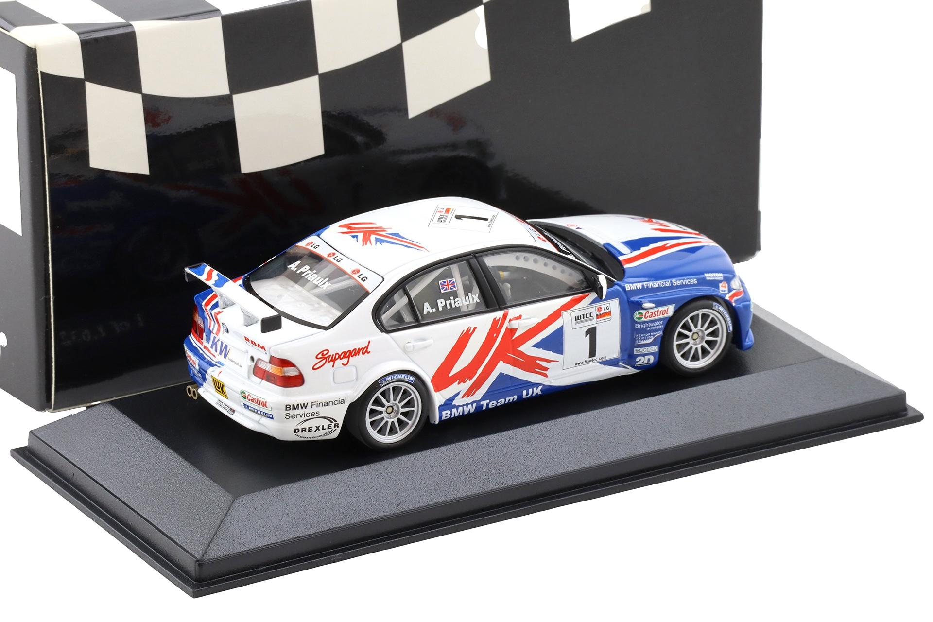 1:43 Minichamps BMW 320i E46 Team UK WTCC 2005 A.Priaulx #1