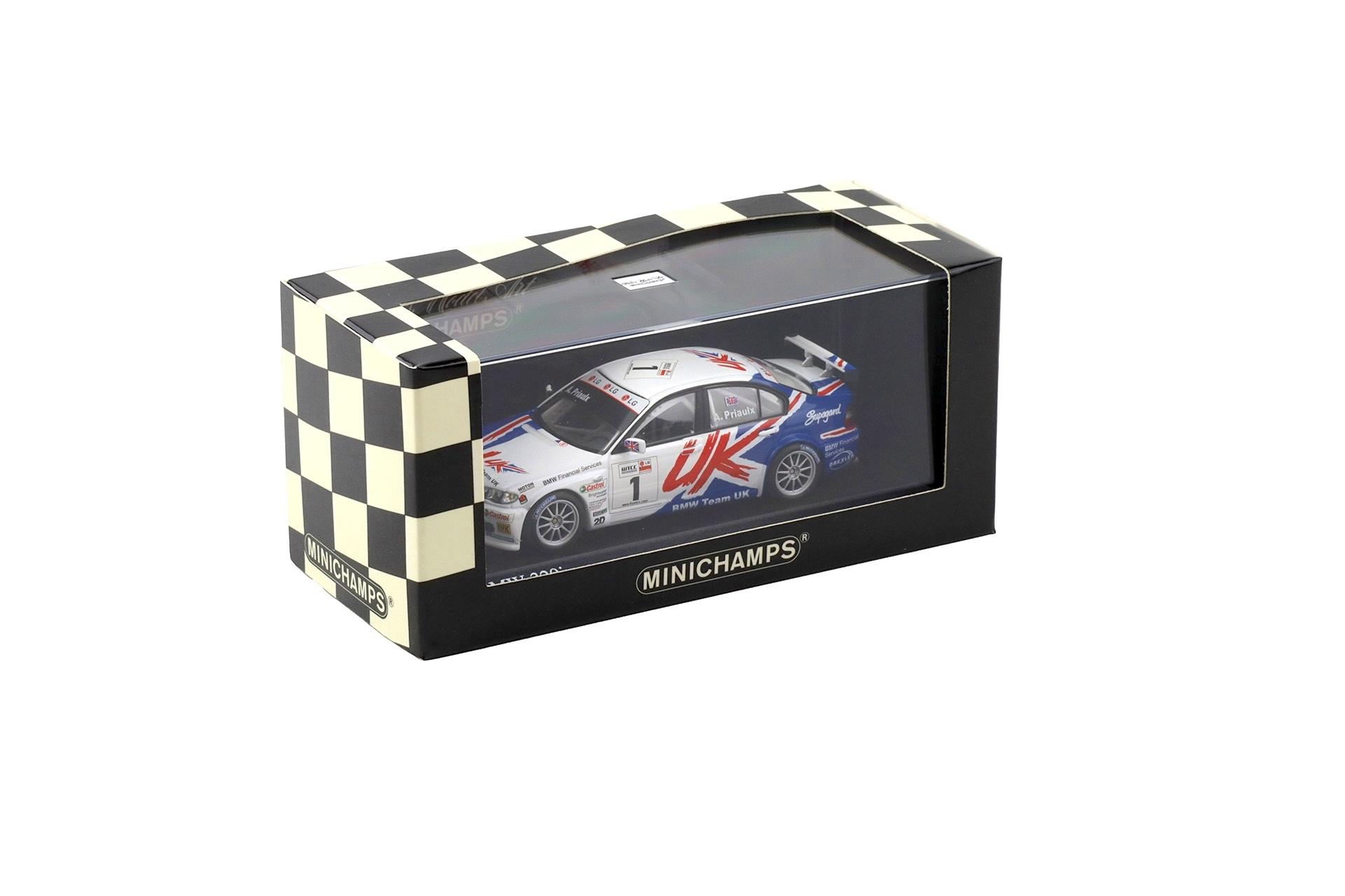1:43 Minichamps BMW 320i E46 Team UK WTCC 2005 A.Priaulx #1