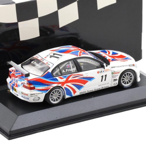 1:43 Minichamps BMW 320i E46 Team UK ETCC 2004 Champion Priaulx #11