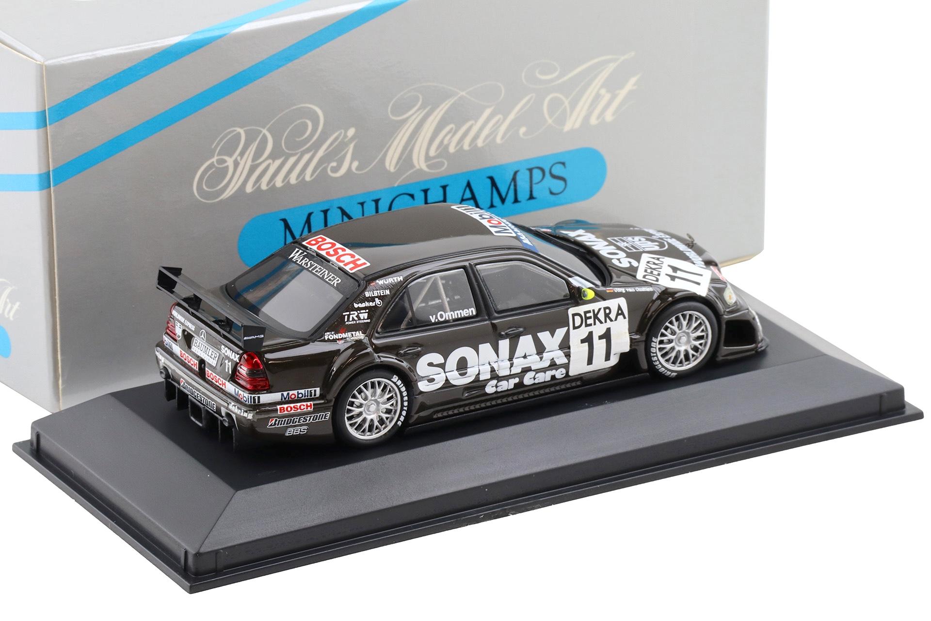 1:43 Minichamps Mercedes C-Class DTM 1996 Team AMG J.v.Ommen #11 Sonax